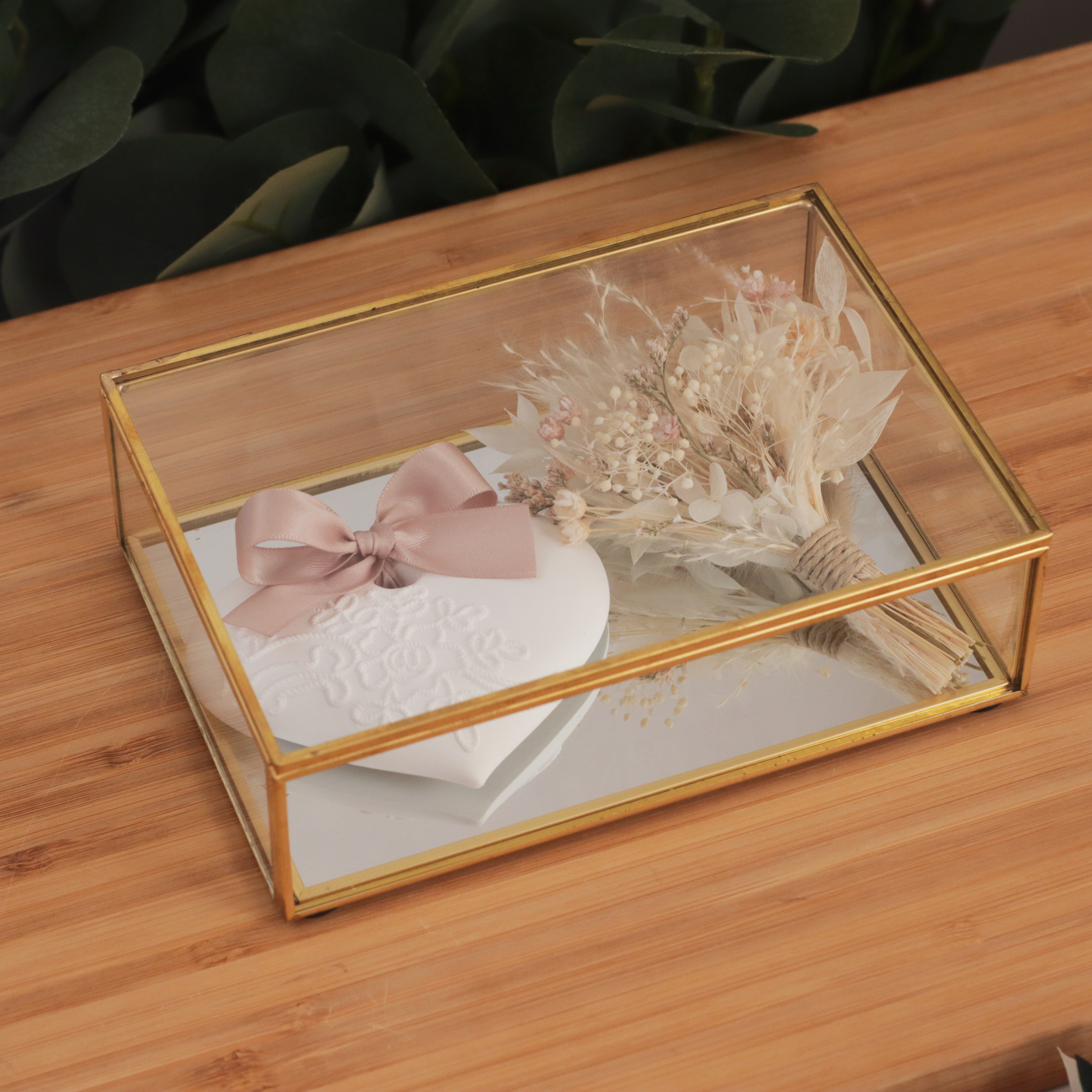 Conjunto coração perfumado com ramo