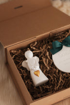 Caixa com Peça Gratidão e Anjo Coração