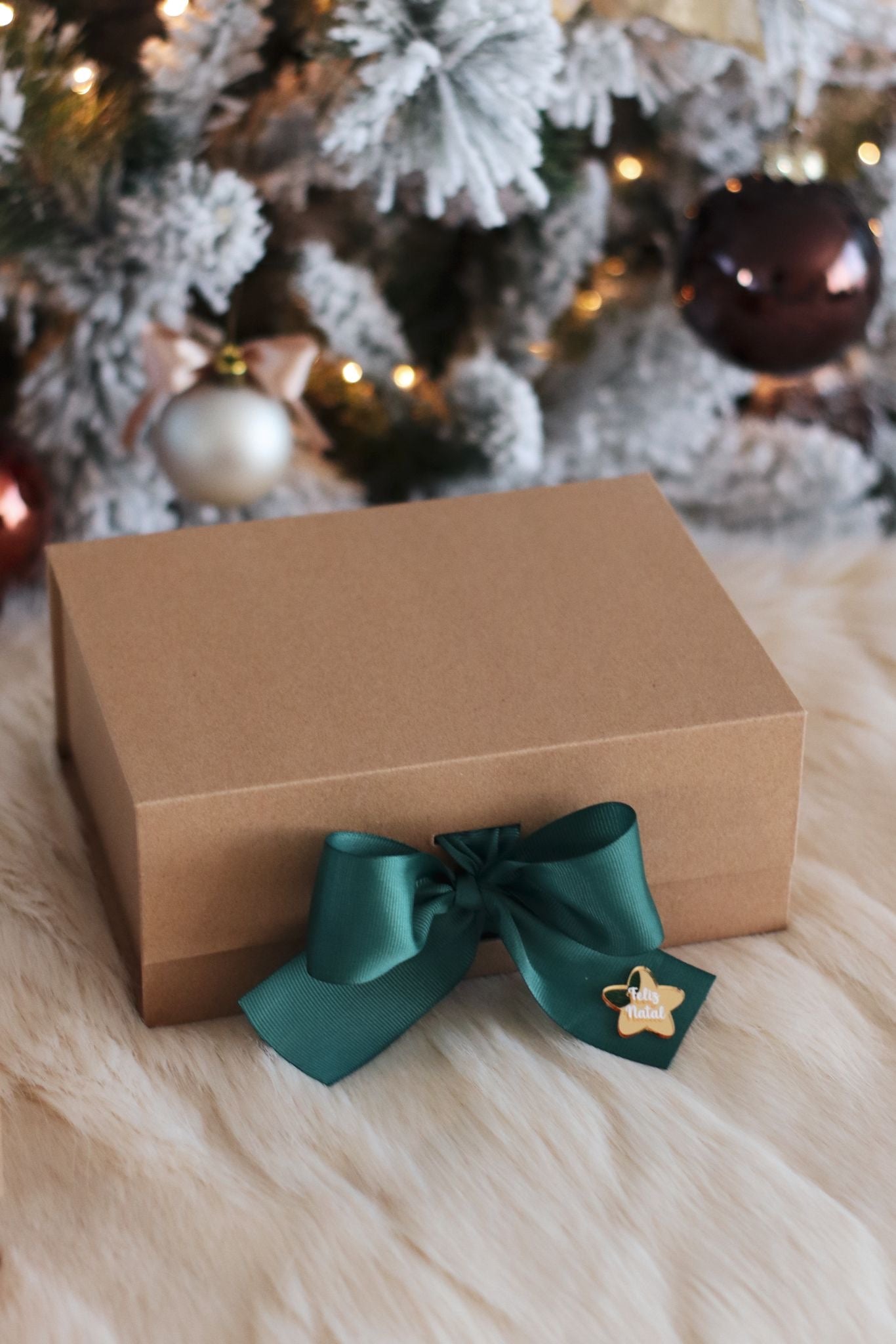 Caixa com Estrela Presépio e Mini Vela