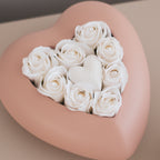 Coração com flores de sabão