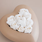 Coração com flores de sabão