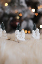 Mini Presépio no Tronco com Pinheirinho